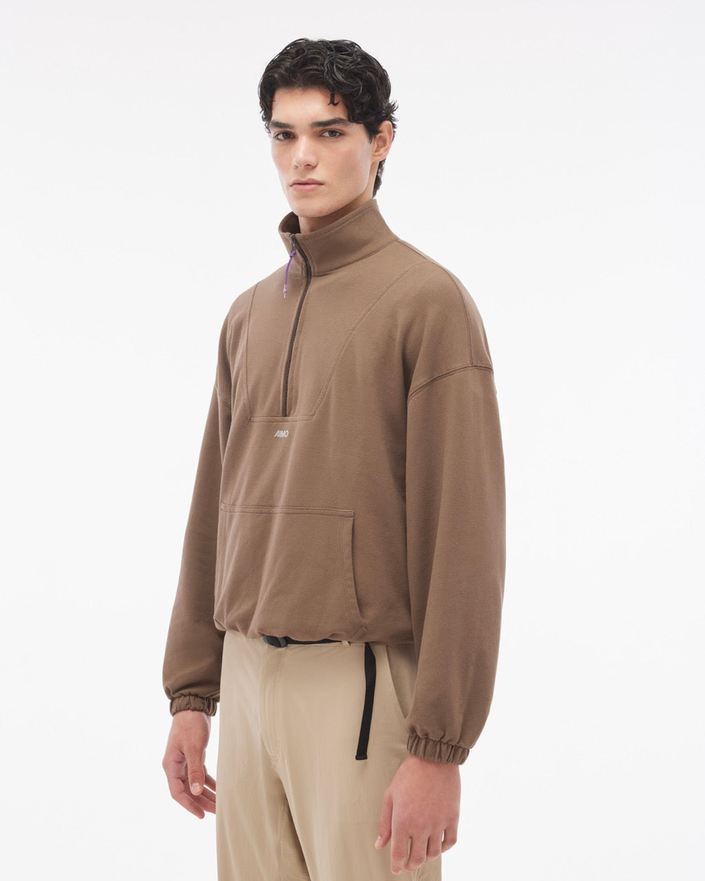 Casaco Day Off Light Half-Zip Marrom