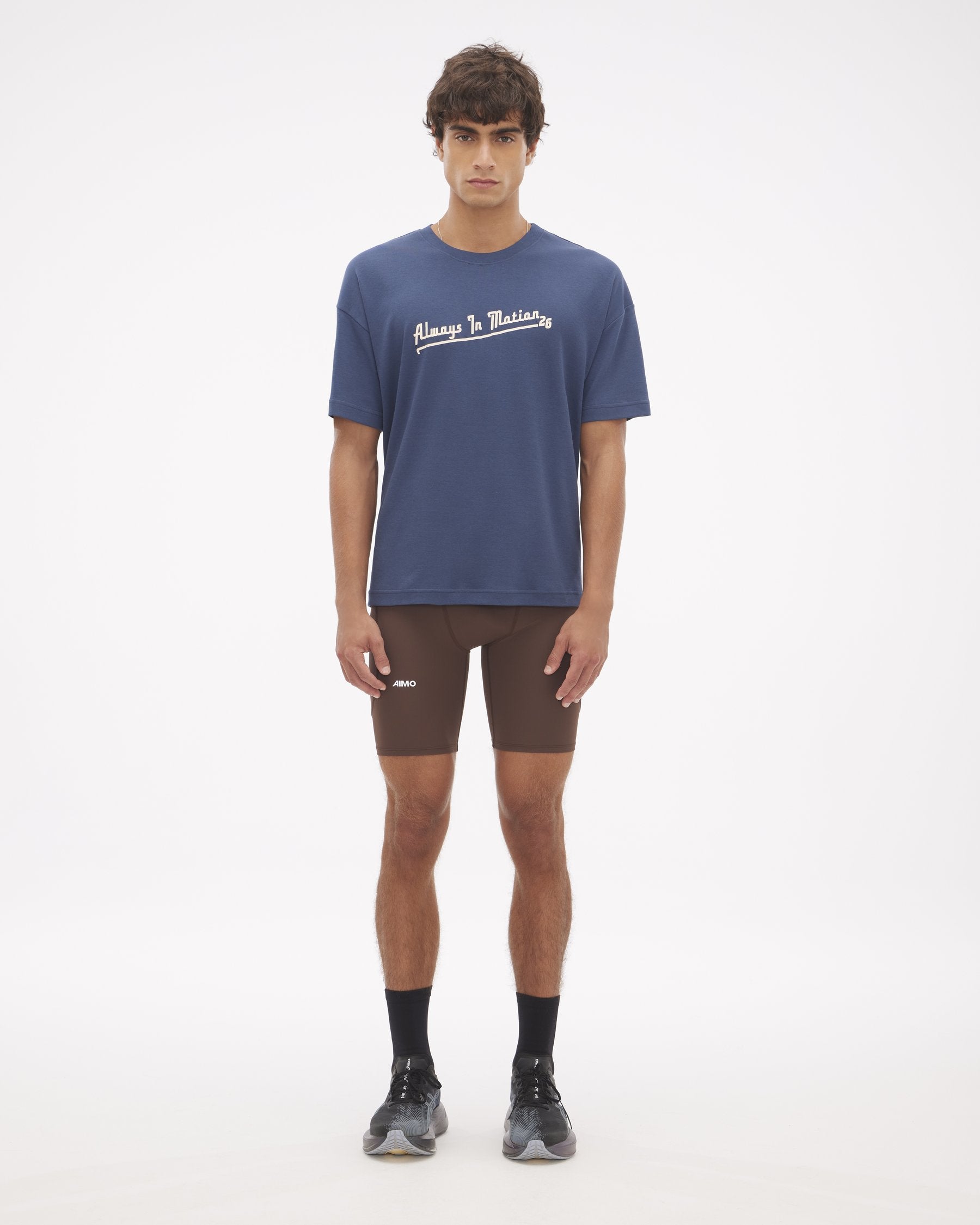 Camiseta Boxy Retro Marinho