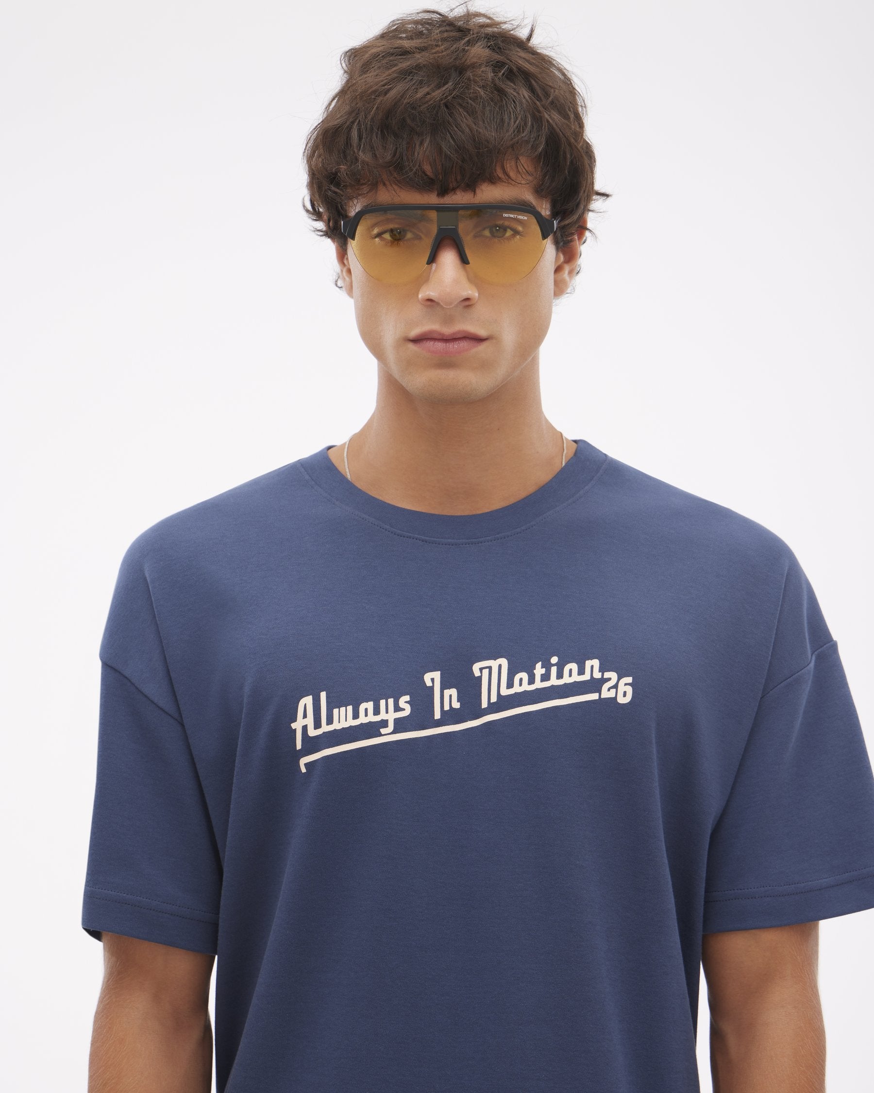 Camiseta Boxy Retro Marinho
