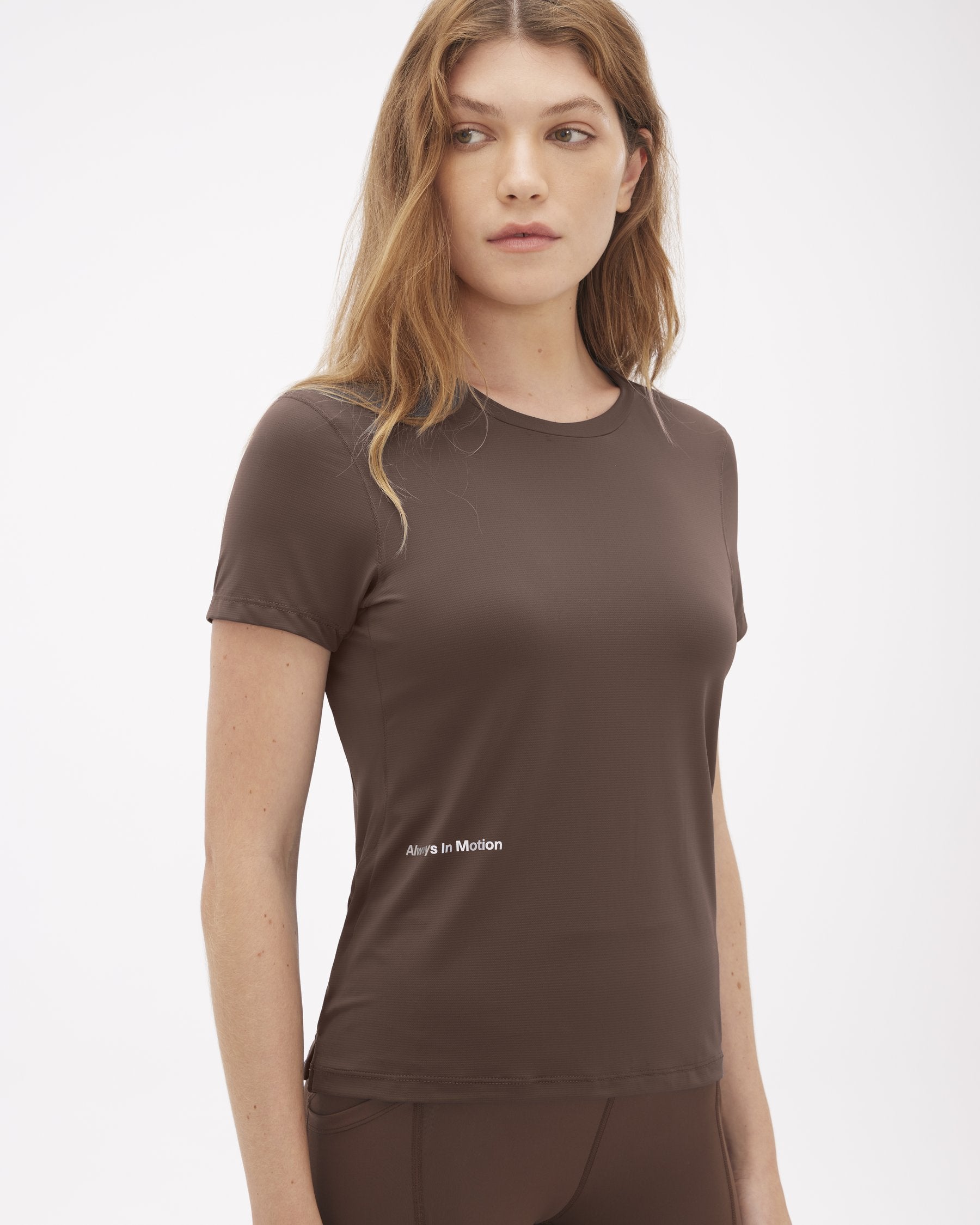 Camiseta Runner UV Fem Marrom