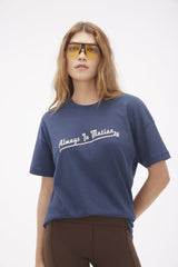 Camiseta Boxy Retro Marinho