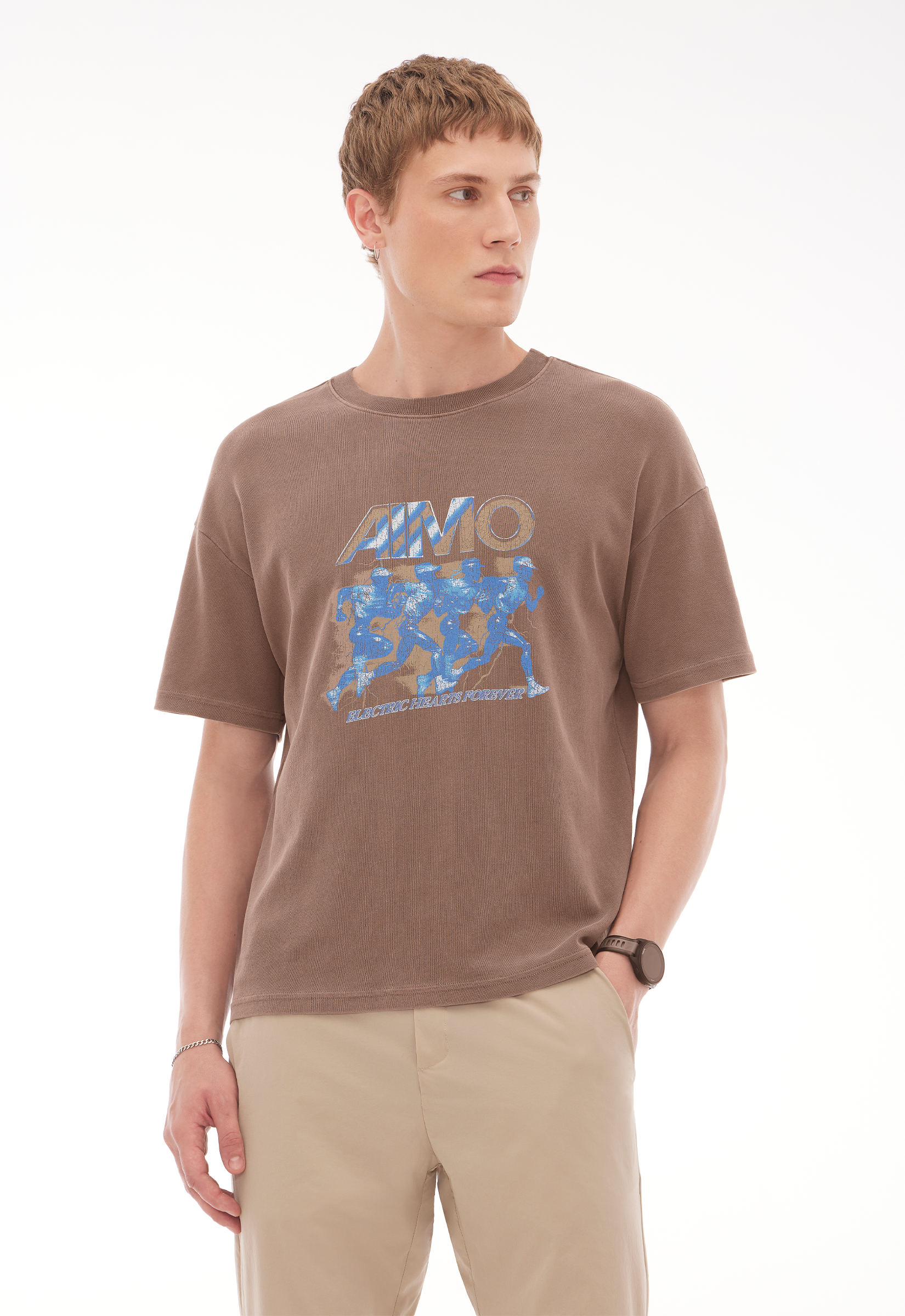 Camiseta Boxy Electric Marrom