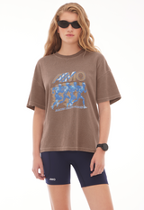 Camiseta Boxy Electric Marrom