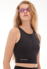 Top Pacer Crop Pockets Preto