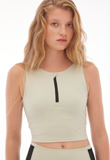 Top Pacer Crop Pockets Menta
