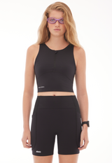 Top Pacer Crop Pockets Preto