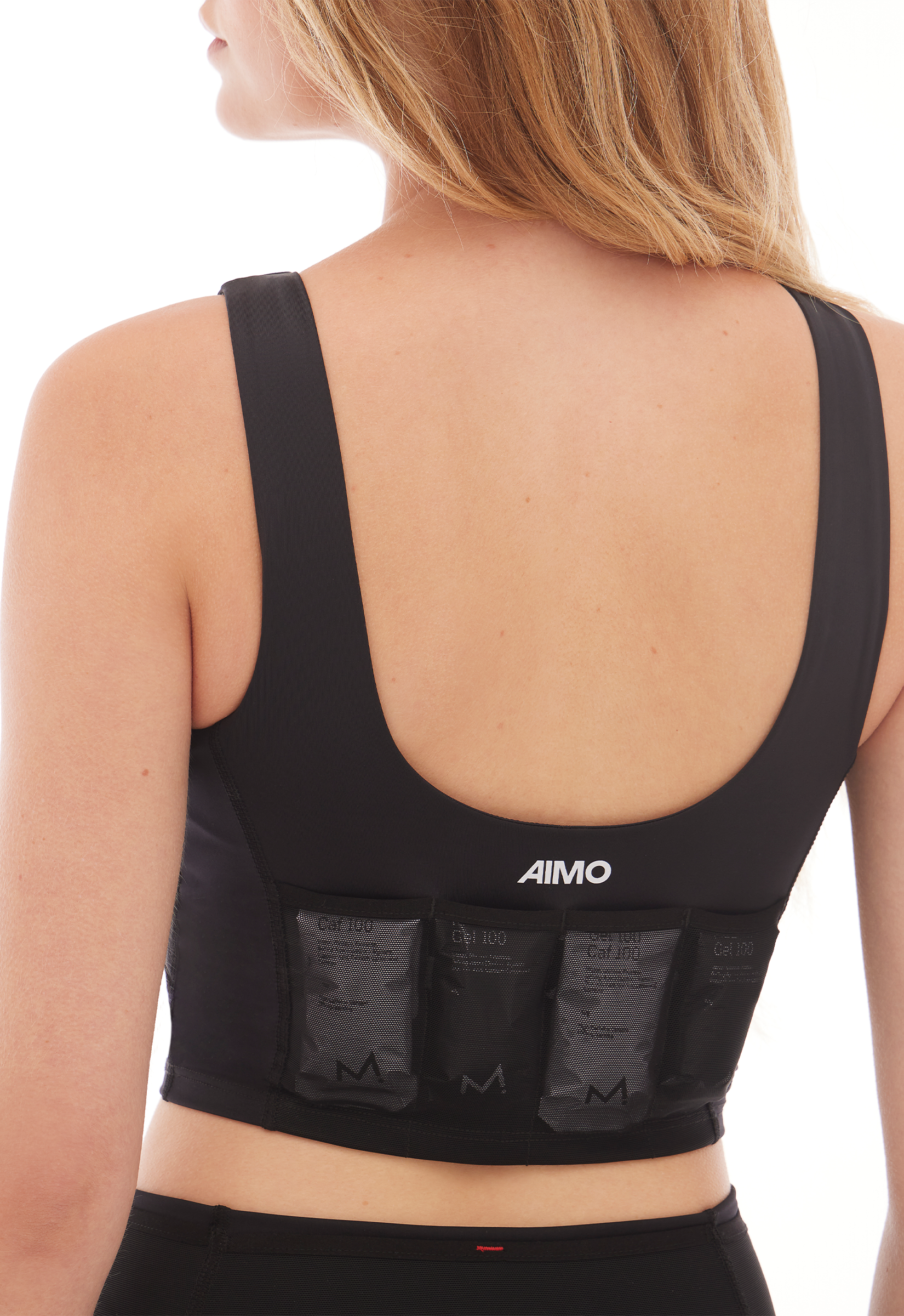Top Pacer Crop Pockets Preto