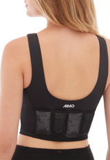Top Pacer Crop Pockets Preto