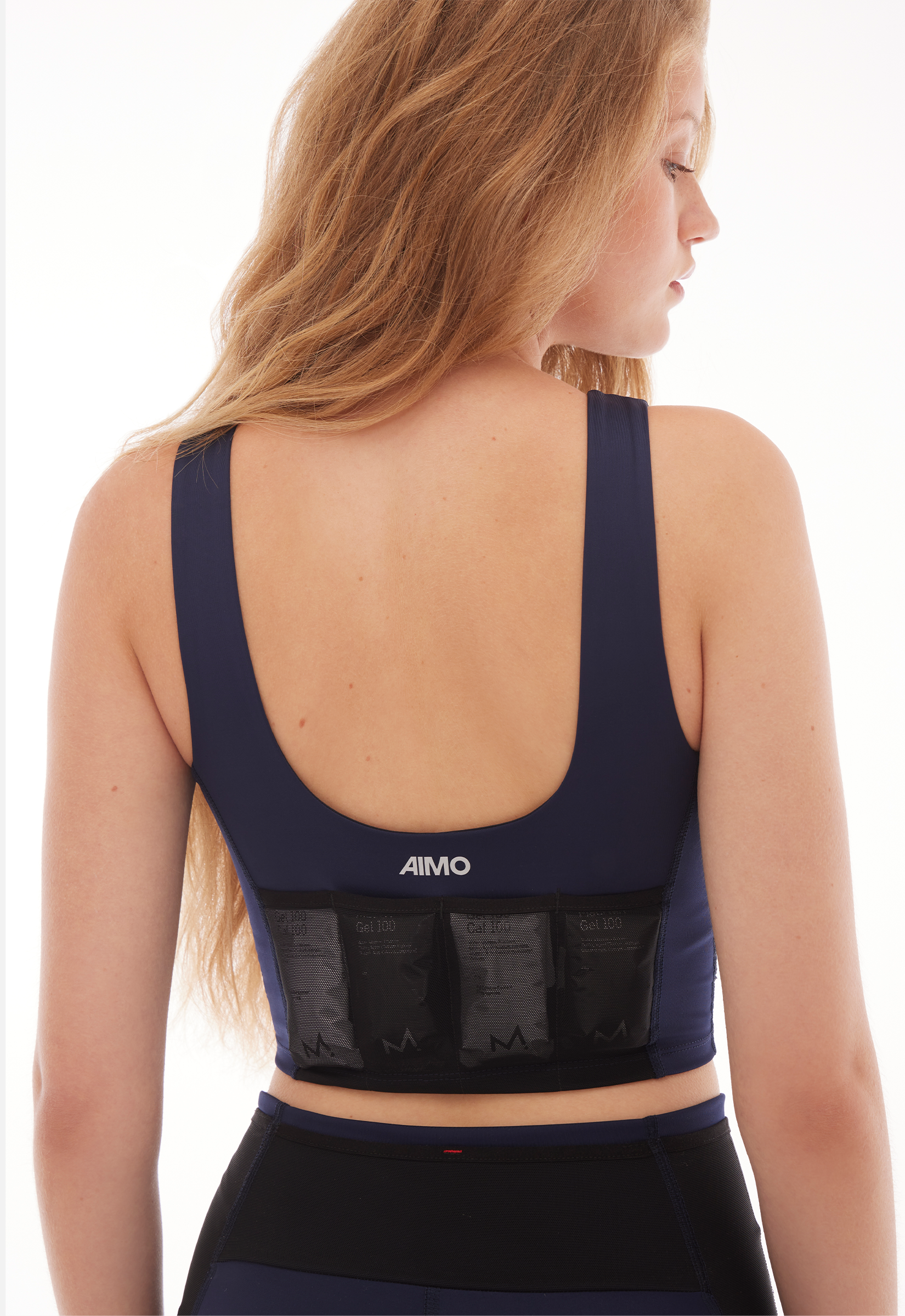 Top Pacer Crop Pockets Marinho