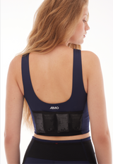 Top Pacer Crop Pockets Marinho