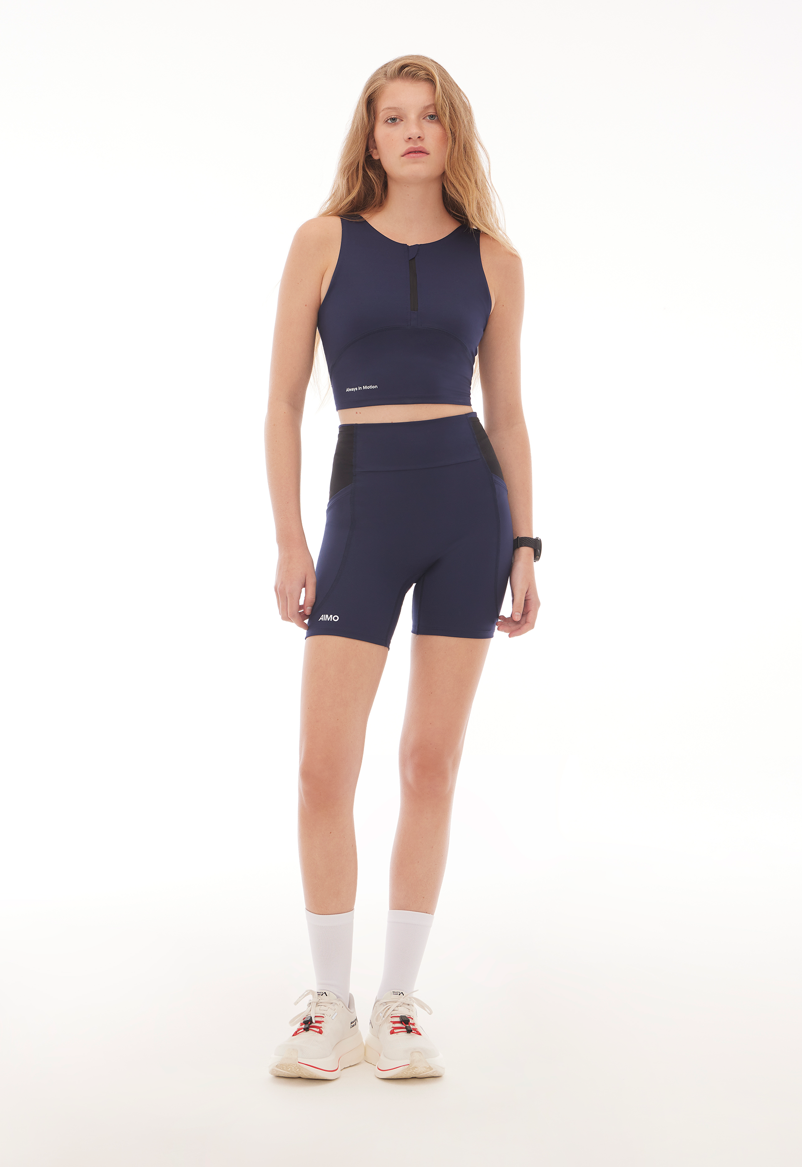 Top Pacer Crop Pockets Marinho